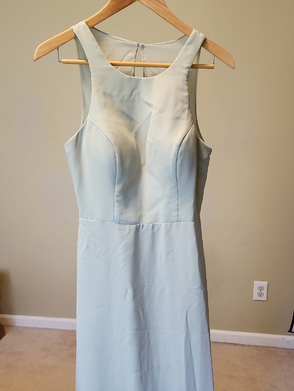 Light Sage Sleeveless Sheath Dress - Classic Women's Dress With Pockets